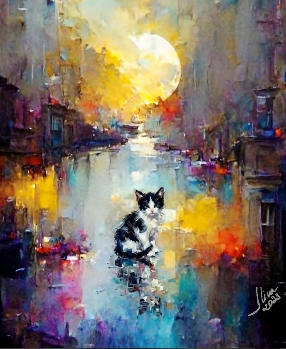 ArteDiAlina.com painting: Clair de Lune